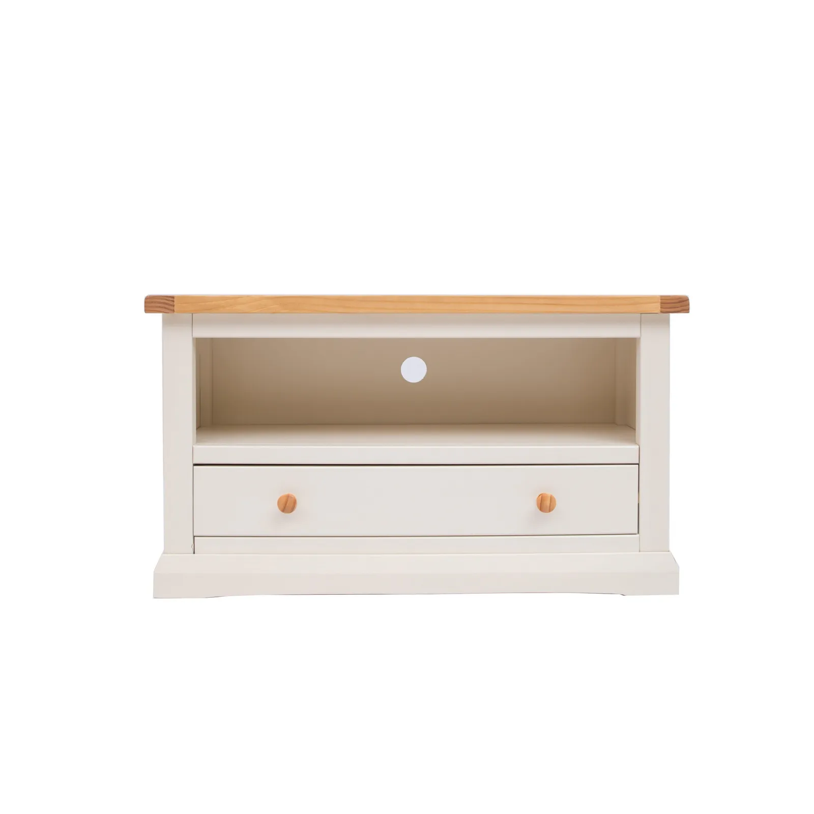 Cabinet Bits Castelli Off-White 1 Drawer TV Cabinet Wood Knob