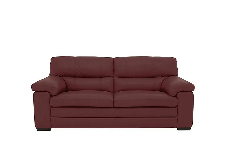 Cozee Leather 2.5 Seater Sofa - BV Deep Red