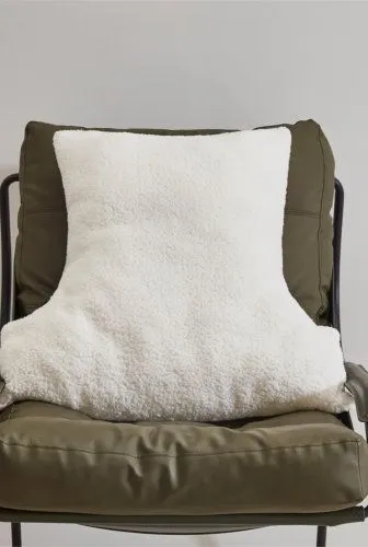 Ezysleep Soft Sherpa Fleece Support Pillow in Beige 2
