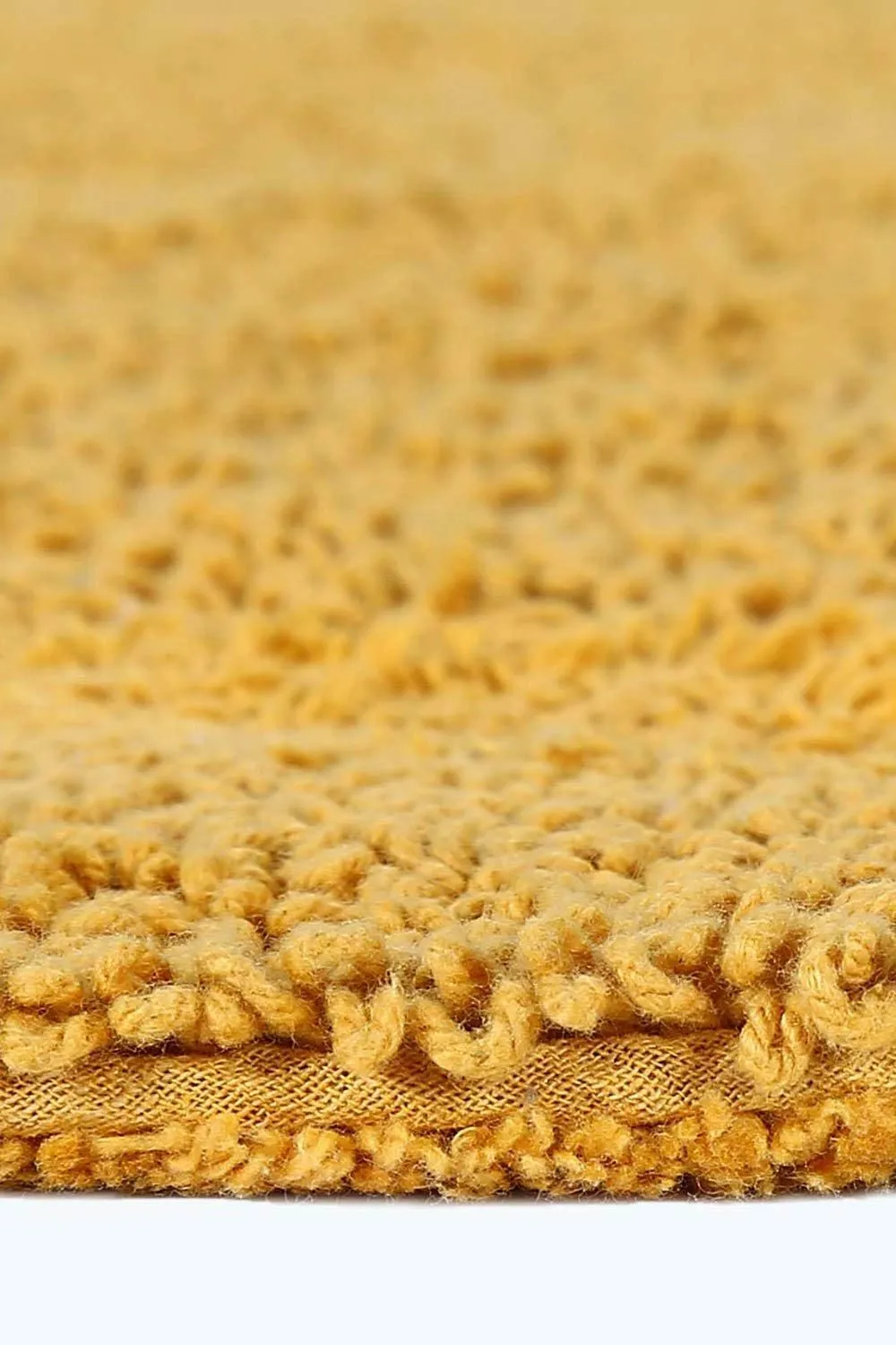 Homescapes Luxury Square Bath Mat 1600GSM 100% Cotton Reversible Shower Mat, 50cm in Mustard 4