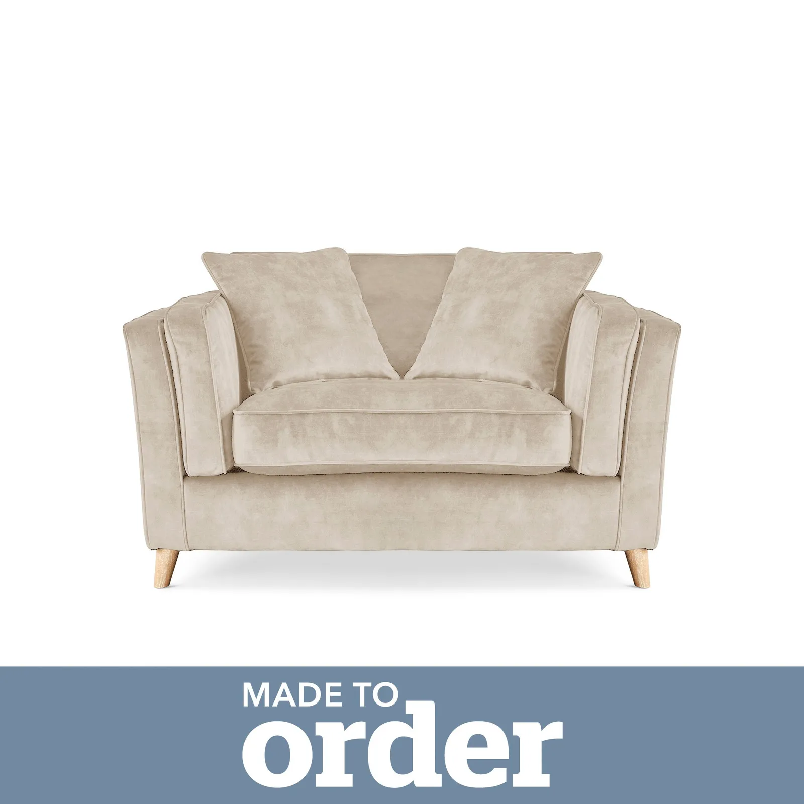 Arabella Snuggle Chair Slub Velvet Brown