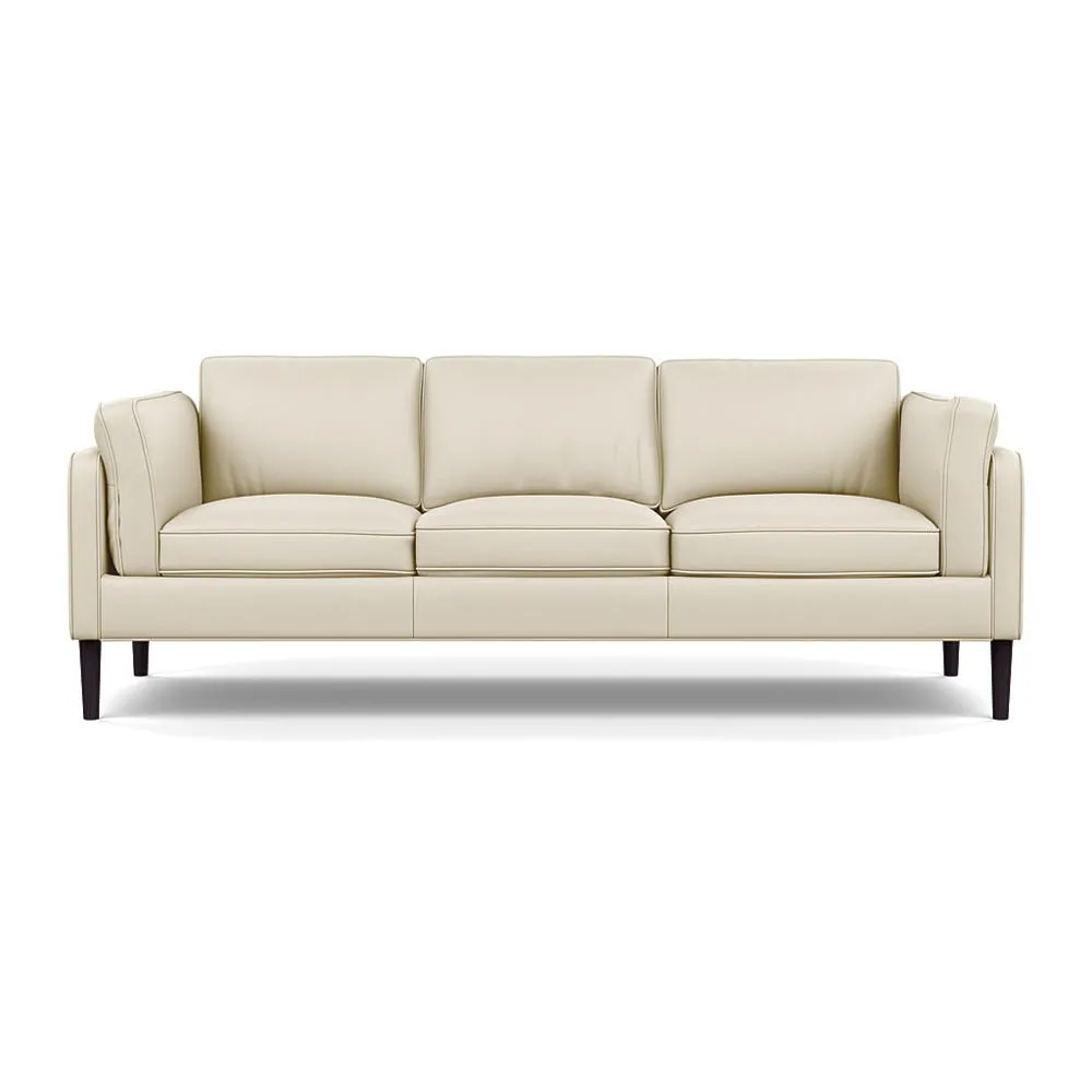 Heal's Sonno 4 Seater Leather Grain Storm 006 Wenge Black Feet 1