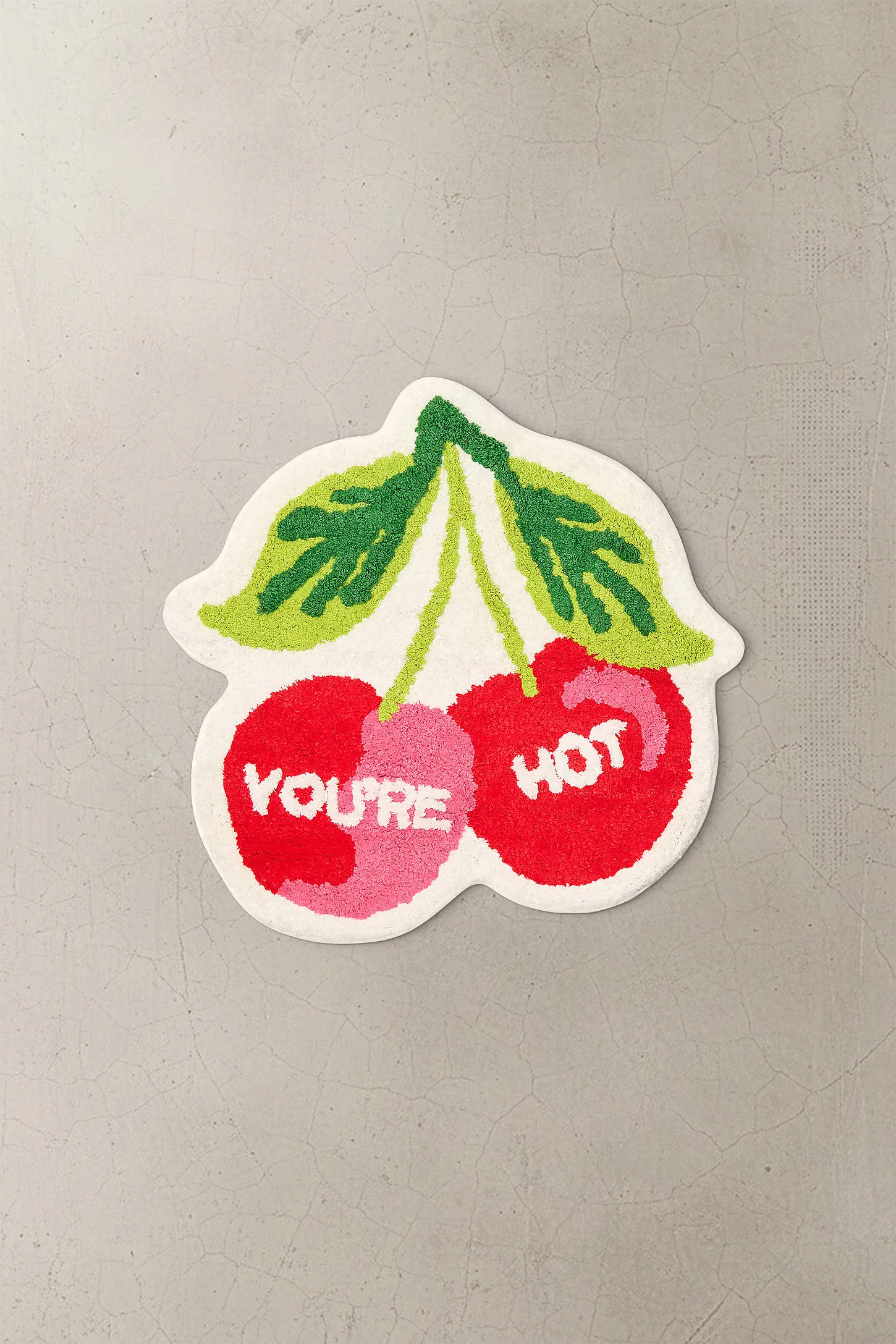 You're Hot Cherries Bath Mat - Red