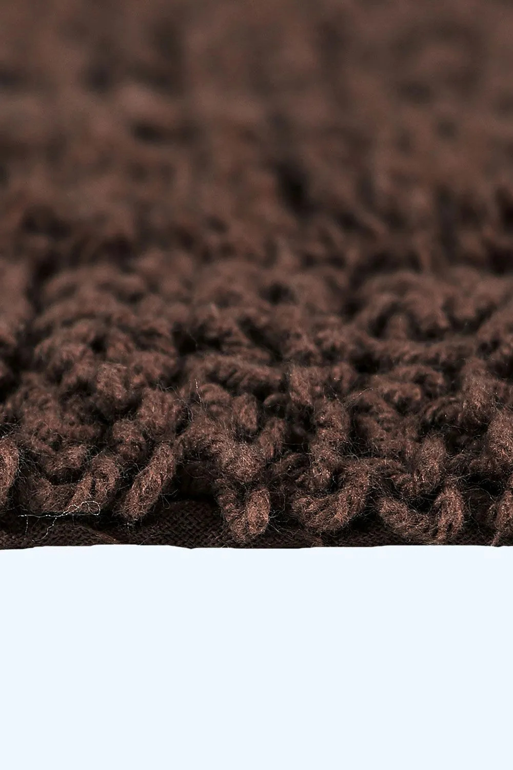 Homescapes Luxury Square Bath Mat 1600GSM 100% Cotton Reversible Shower Mat, 50cm in Chocolate 4