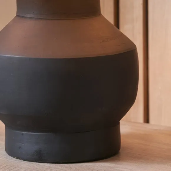 Inna Urn Terracotta and Linen Table Lamp 2