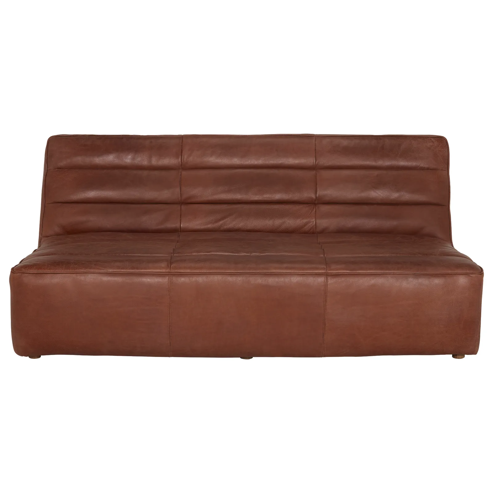 Timothy Oulton Shabby Sectional 3 Seater Modular Sofa, Brown Leather | Barker & Stonehouse 3
