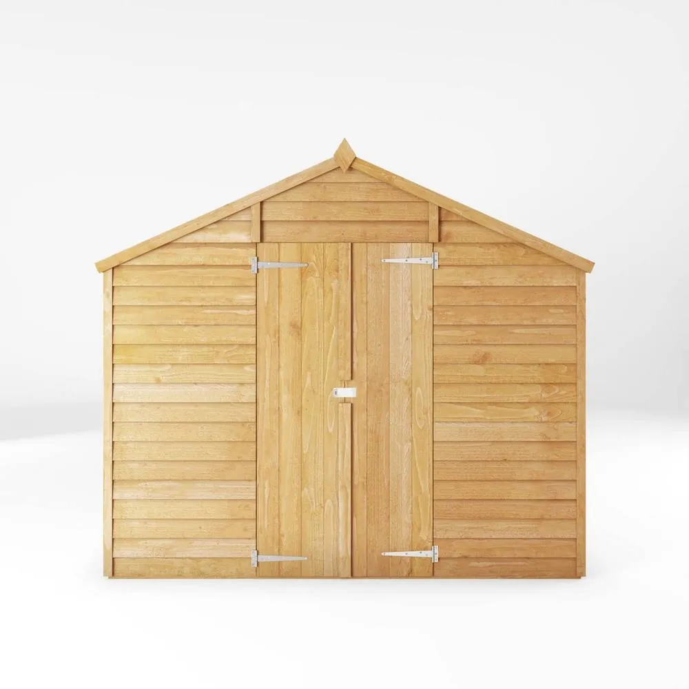 Mercia 10 x 8 Feet Overlap Apex Windowless Shed - L296.6 x W248.4 x H211.8 cm in Brown 3