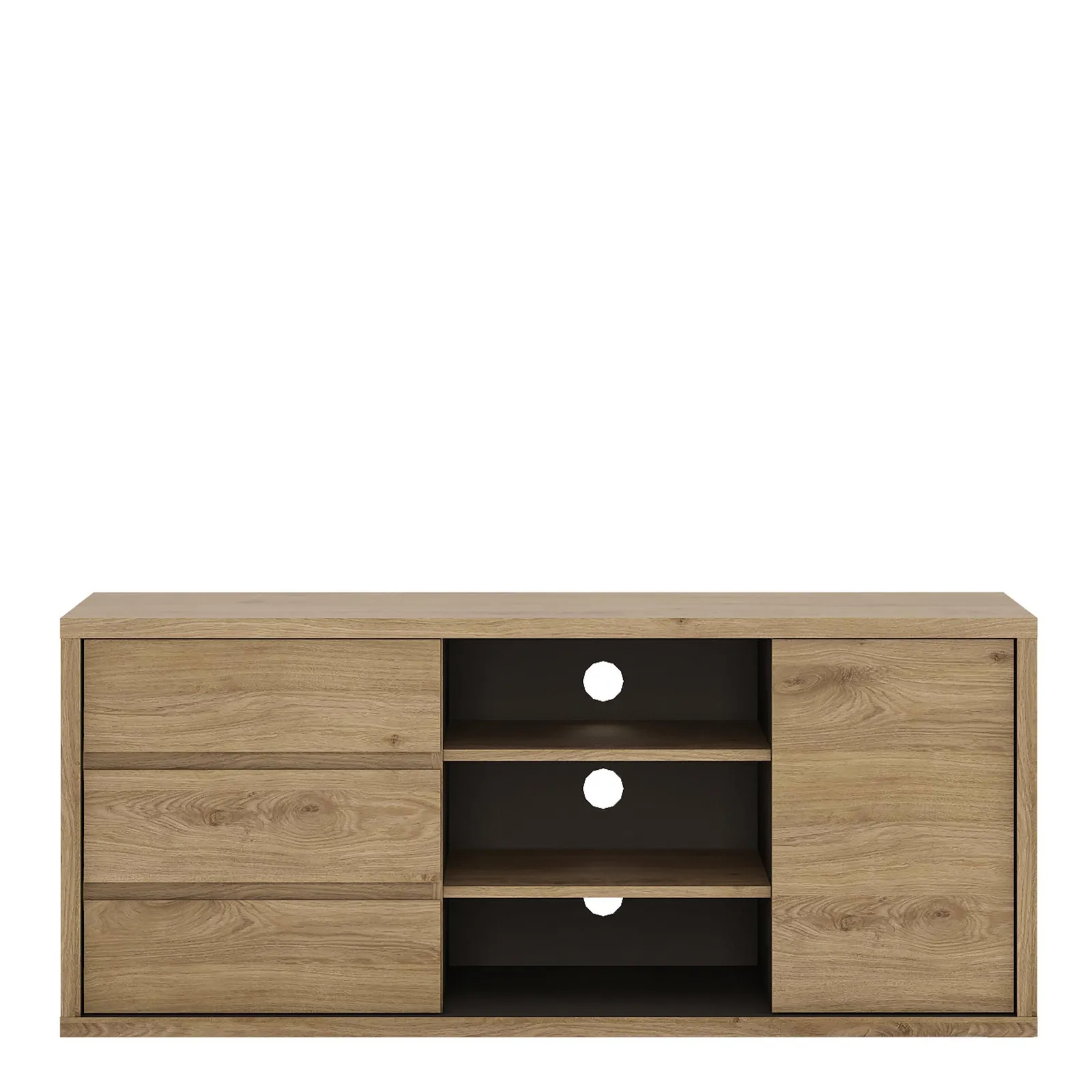Furniture To Go Shetland 1 Door 3 Drawer TV Cabinet in Brown 2