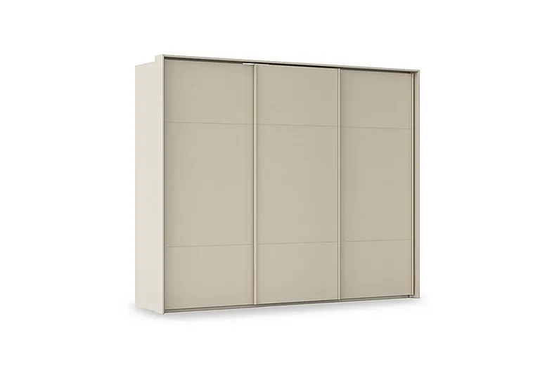 Haven 280cm 3 Door Slider Wardrobe with Décor Doors