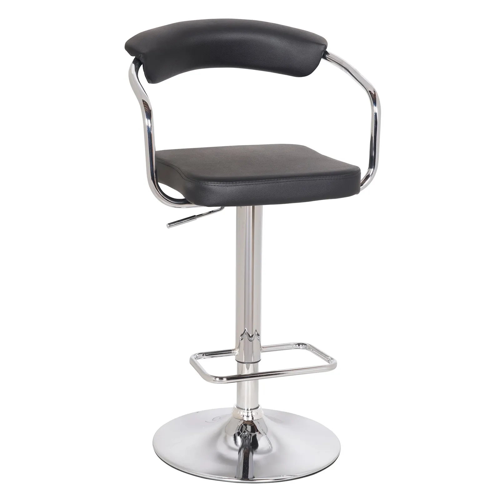 Houston PU Leather Bar Stool Black