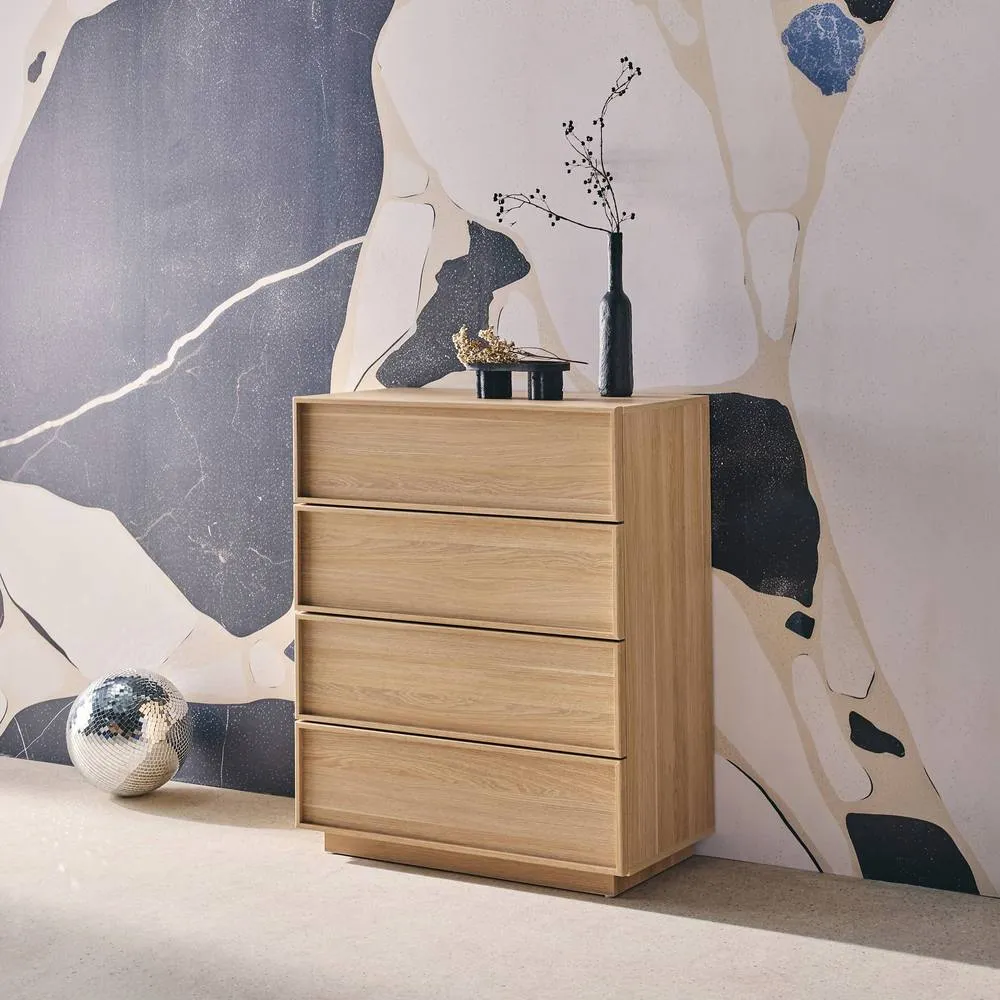 sweeek Chest of 4 drawers wood effect 80 cm in Beige 4