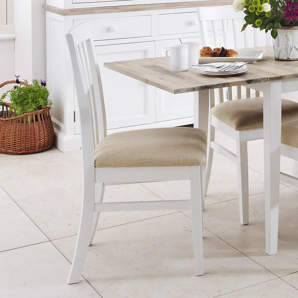Statement Furniture Florence Highback Upholstered Chairs Set of 4 in White 2