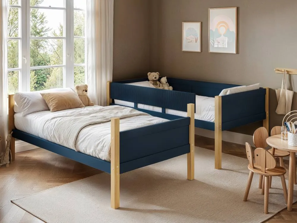 Flair Mateo Detachable Ribbed Bunk Bed in Navy 3