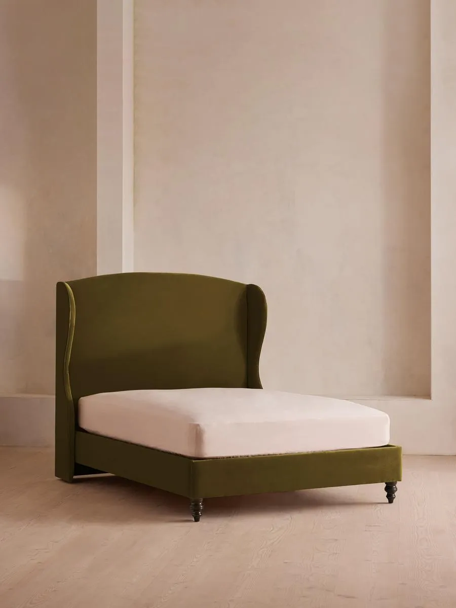 Rivas Bed, Super King, Velvet, Olive