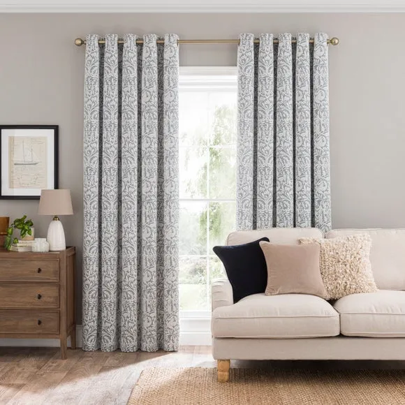 Alora Chenille Thermal Eyelet Curtains 2