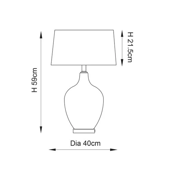 Vogue Silje Art Deco Table Lamp 6