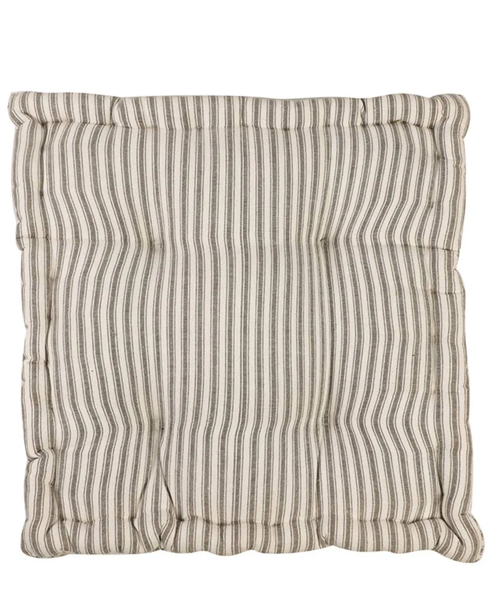 Dibor Set of 4 Giant Grey Striped Indoor Outdoor Chair Seat Pad Garden Furniture Cushions L50cm x W50cm in Green 2