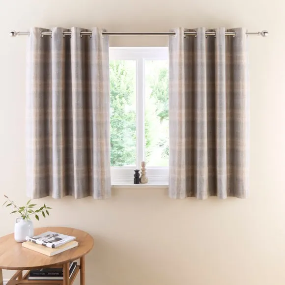 Pinfold Check Eyelet Curtains 5