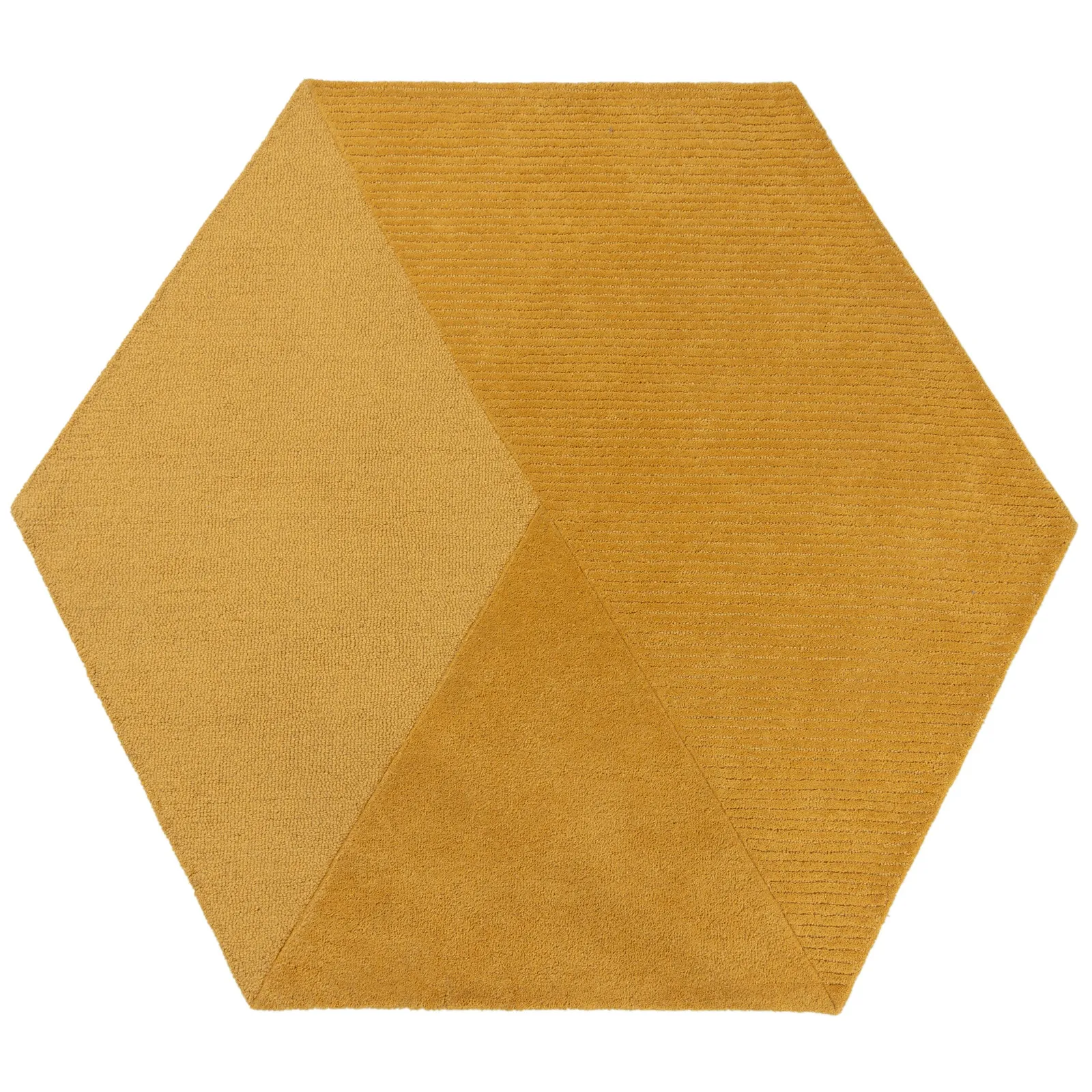 Rebel Wool Hexagon Rug Yellow