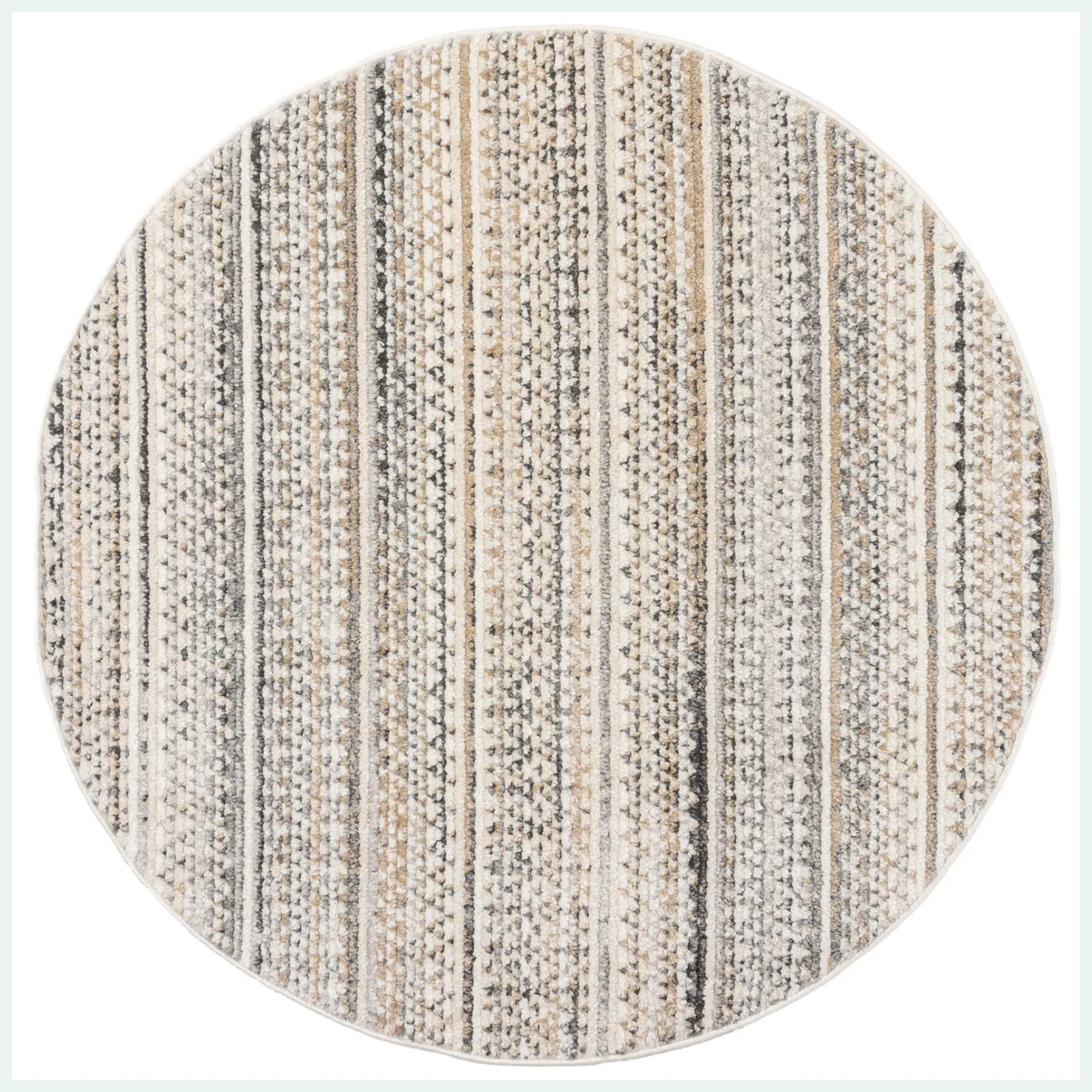 Parker Circle Rug Green, Brown and Black