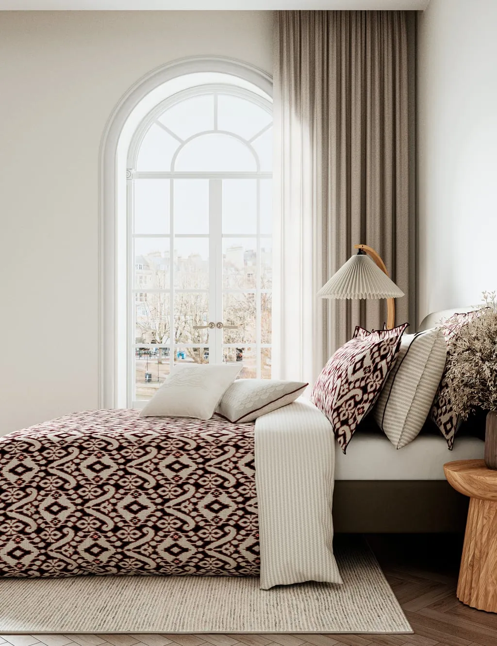 Bedeck of Belfast Pure Cotton Sato Bedding Set Mulberry