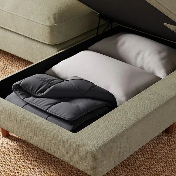 Beatrice II Soft Tonal Chenille Corner Storage Sofa Bed 3