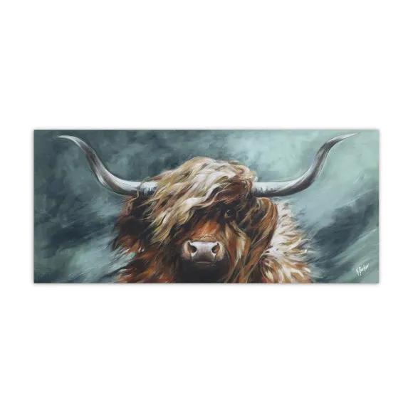 Seriously Bad Hair Day Highland Cow Canvas 2