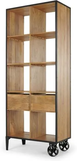 Humphrey Shelving Unit with Storage, Mango Wood
