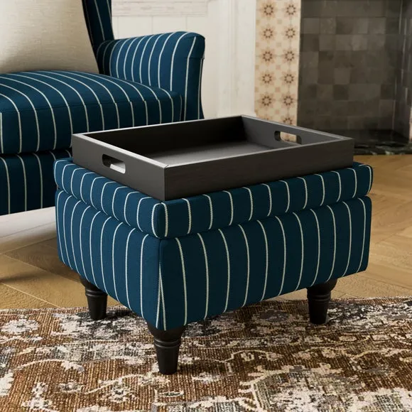 Charnwood Pinstripe Storage Footstool 2