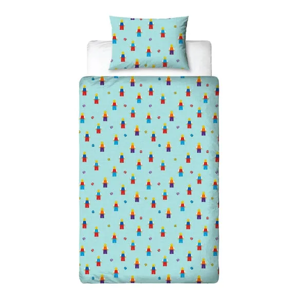 Lego Colourblock Polycotton Duvet Cover & Pillowcase Set 2