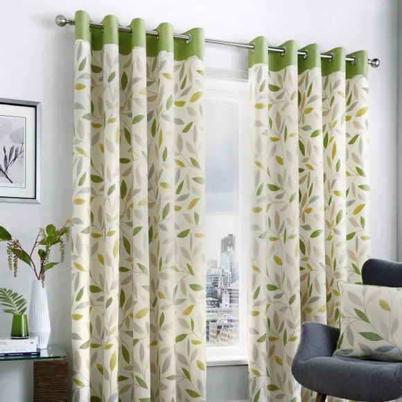 Fusion Beechwood Eyelet Curtains 1