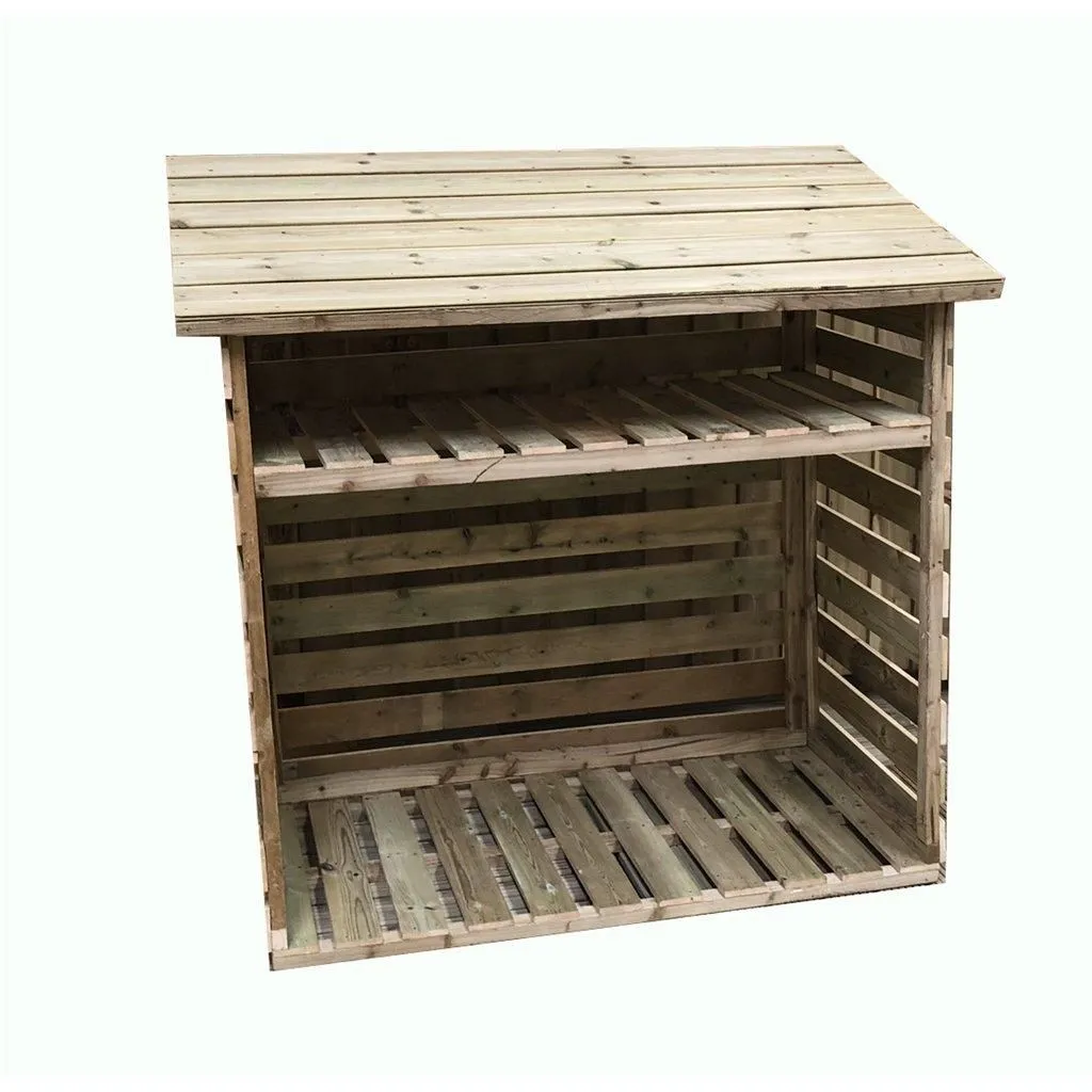 Marlborough 7 x 2 Pressure Treated Tongue & Groove Small Log Store in Natural 2