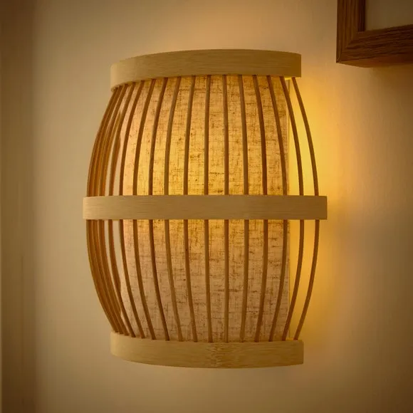 Kiva Boho Bamboo Wall Light 2