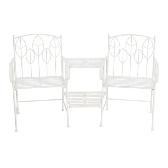 Rustic Leaf Metal Companion Seat Set 5