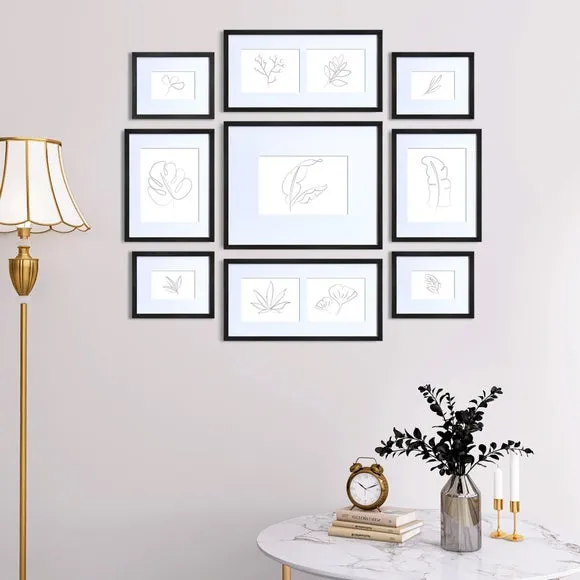 Nielsen Set of 9 Multisize Wooden Photo Frames