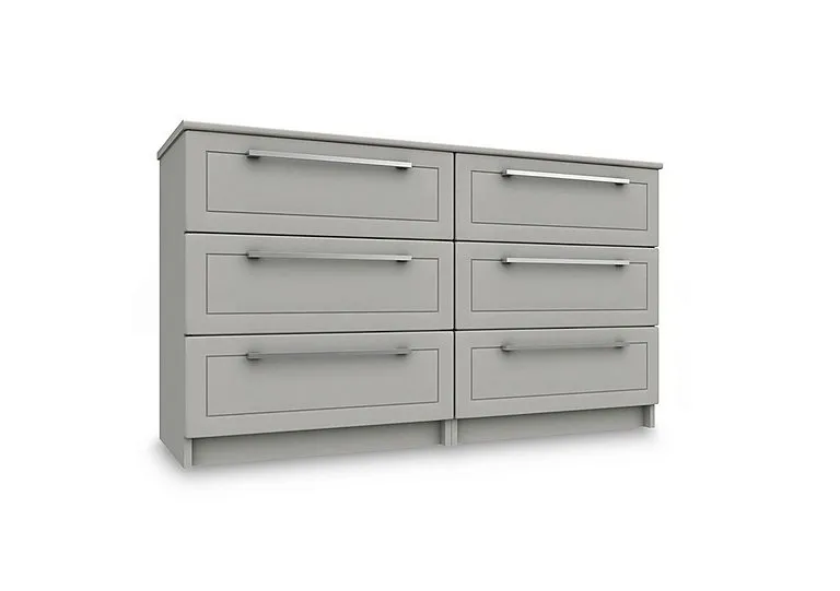 Bexley 6 Drawer Chest - Light Grey