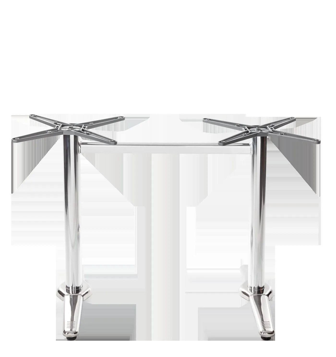 netfurniture Aluminium All Weather Table Base - Twin - Height - 730 Mm in Silver