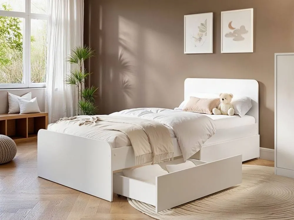 Flair Wizard Single Bed Frame in White 2