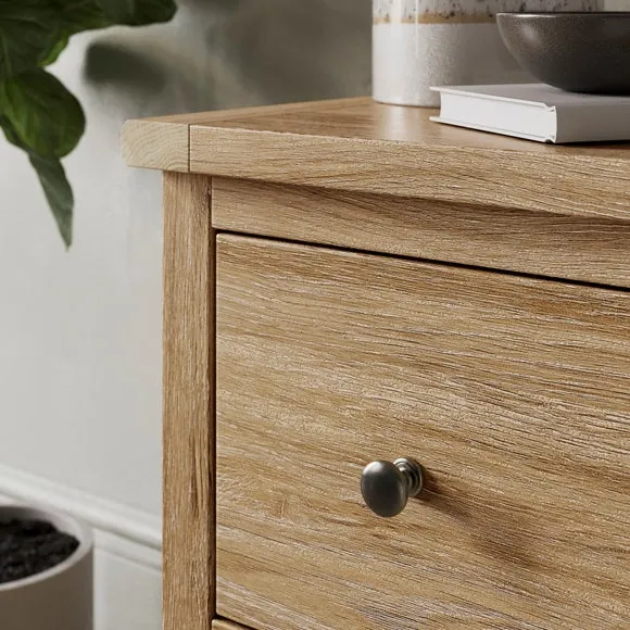 Olney Slim 2 Drawer Bedside Table 4
