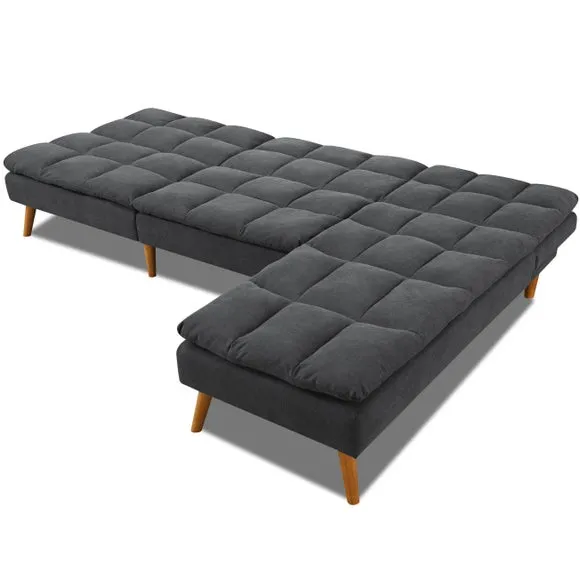 Cloud Fabric Corner Double Sofa Bed 6