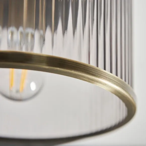 Alyn Ribbed Bathroom Ceiling Light 3