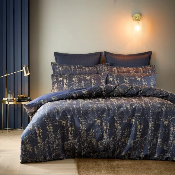 Mineral Abstract Navy Oxford Pillowcase 2