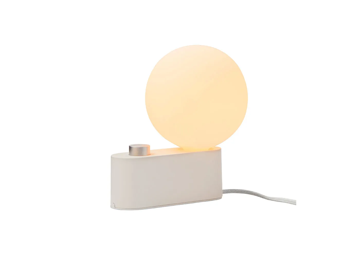 Tala Alumina Table and Wall Lamp Chalk with Sphere IV Bulb 1