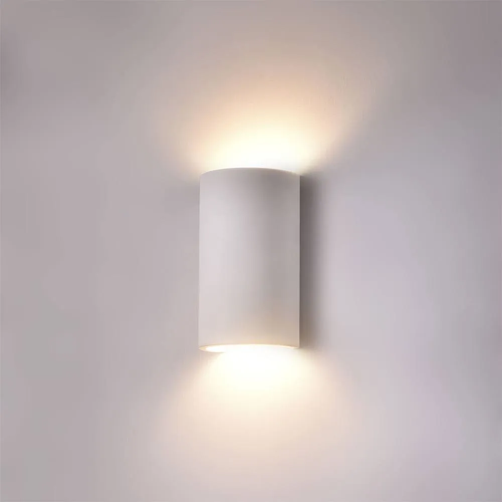 First Choice Lighting Set of 2 Evie - White Plaster GU10 Wall Lights 3