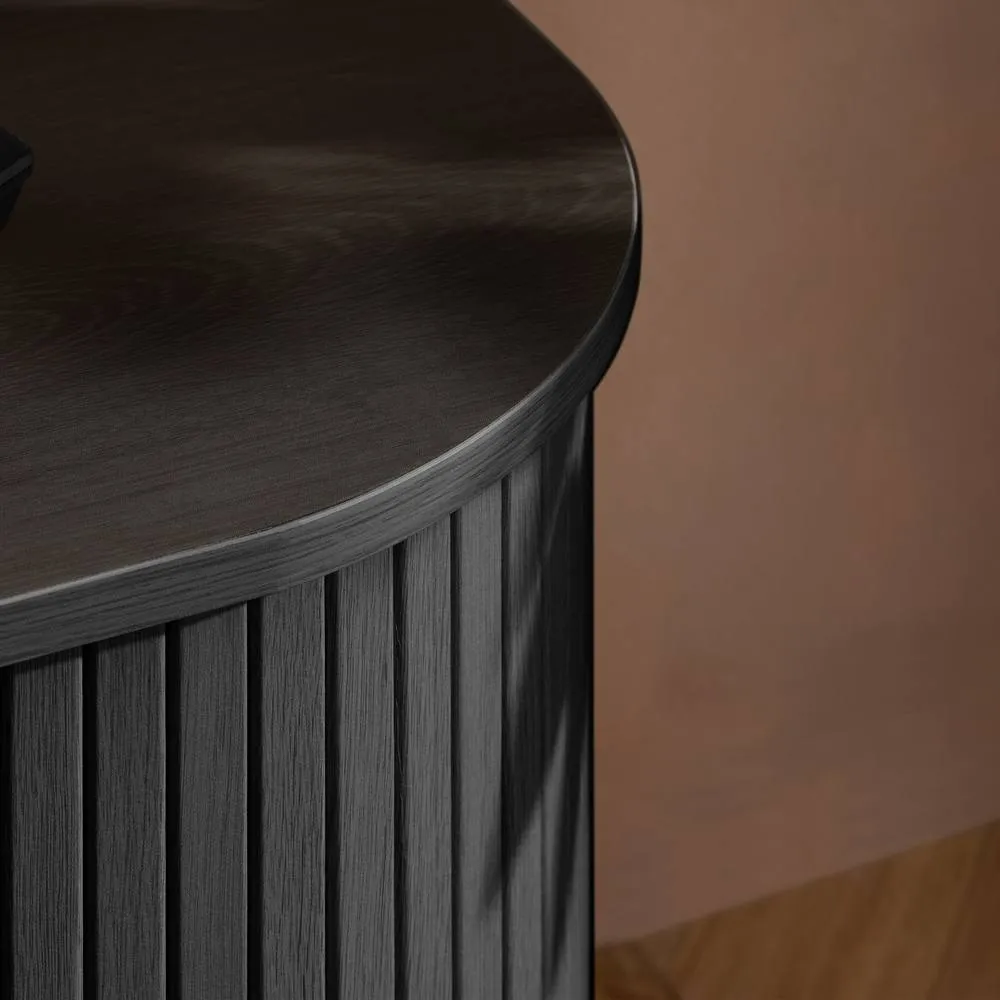 Birlea Axel Fluted Small TV Unit in Black 4