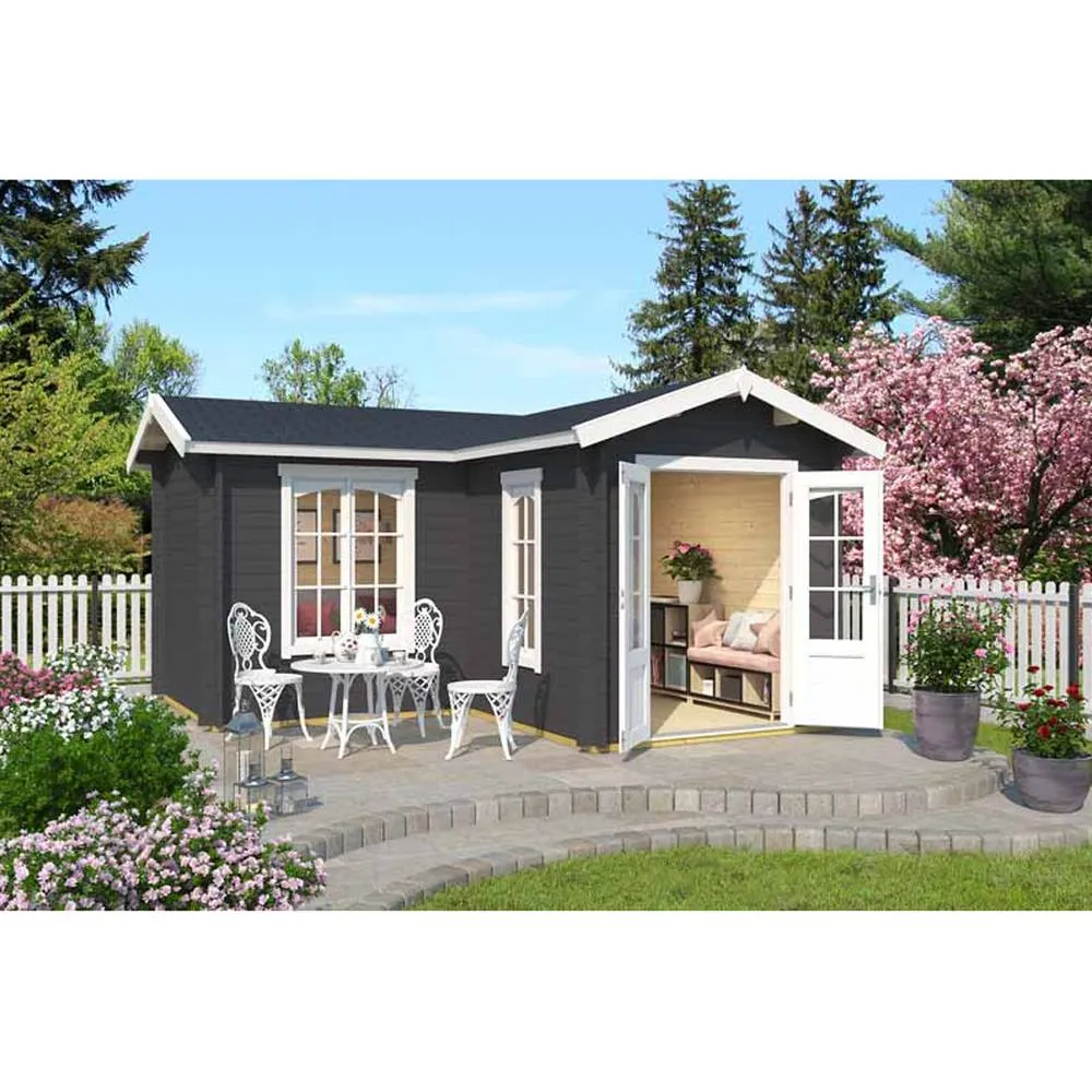 Lasita Maja Ltd Portsmouth-Log Cabin, Garden Room, Home Office - L450xW447.6xH245.1 cm in Natural 3