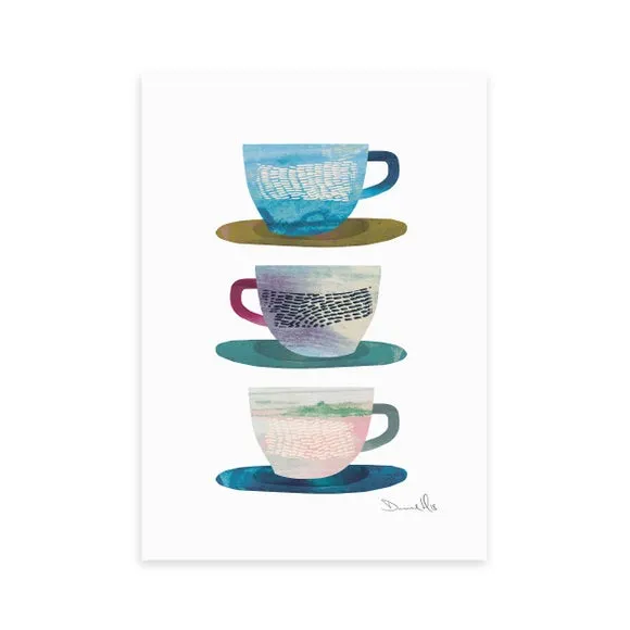 East End Prints Coffee Cups Print 2