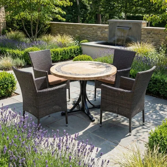 Byron Manor Vermont Black 4 Seat Dining set