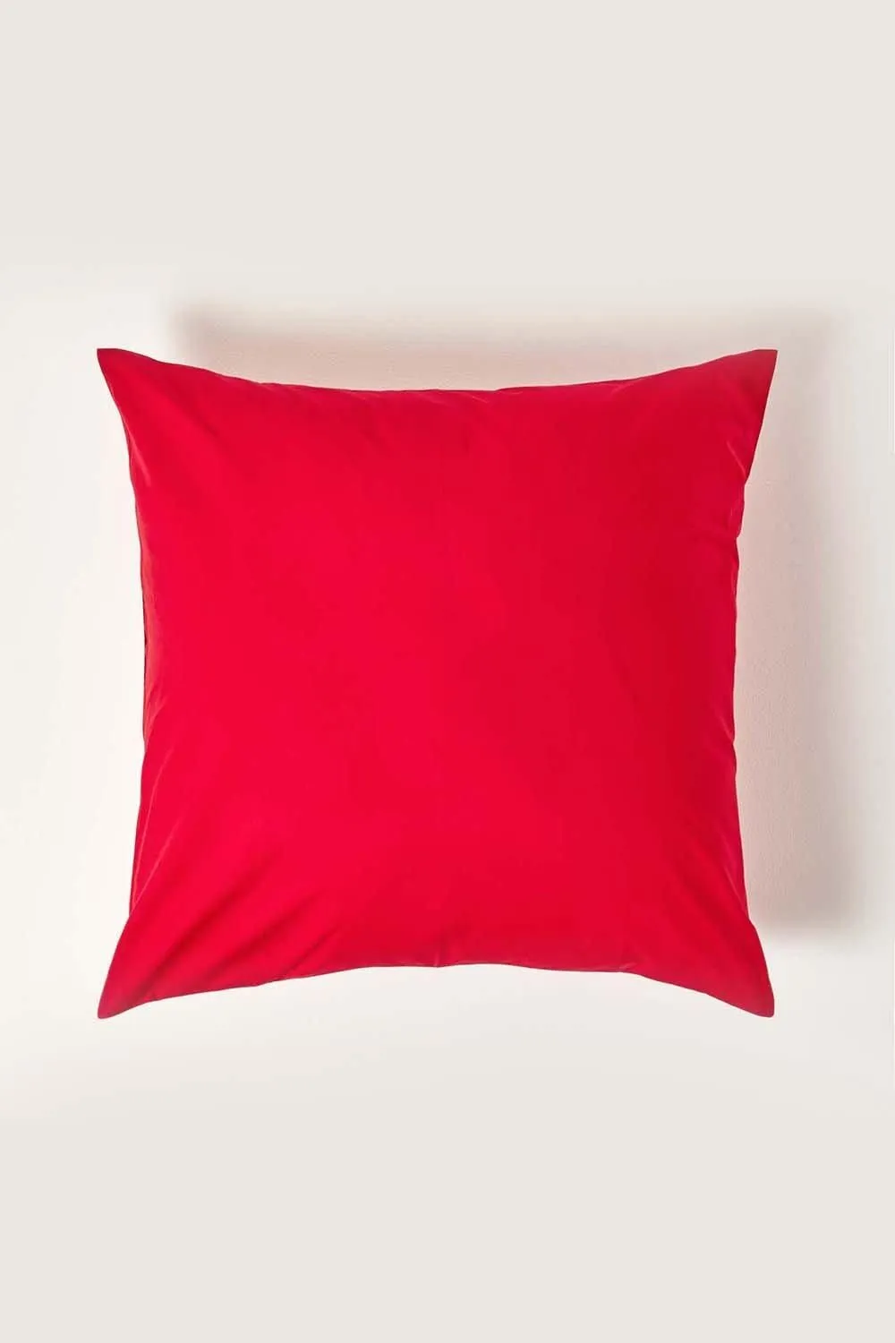 Homescapes Continental Egyptian Cotton Pillowcase 200 TC, 80 x 80 cm in Red 1
