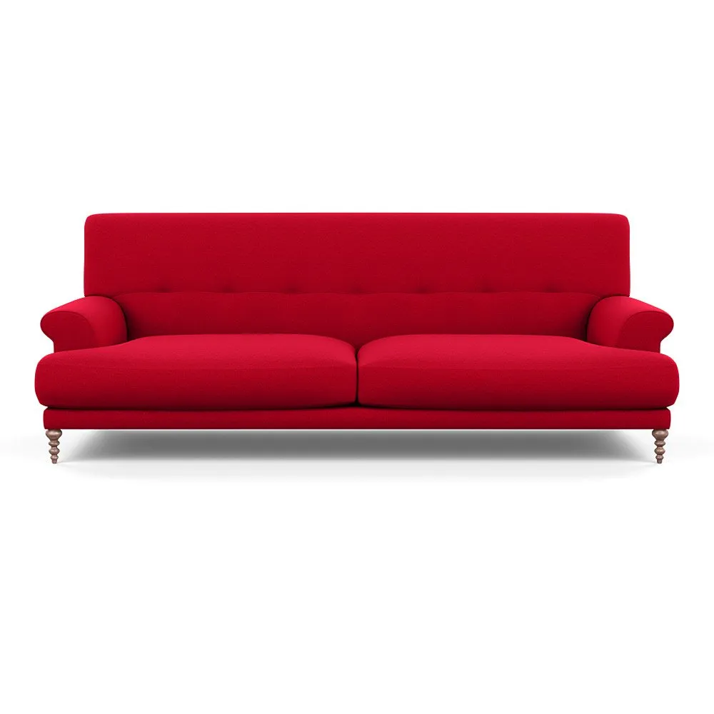 Scp Oscar 3 Seater Informal Sofa Melton Wool Red Oxide Walnut Feet 1